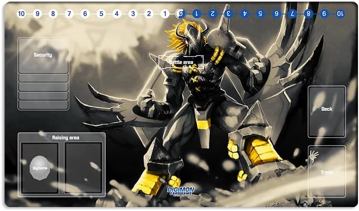 New DTCG Duel Playmat Digimon Diaboromon Trading Card Game TCG CCG Mat Pad + Free Bag (ZD002-324-SM)