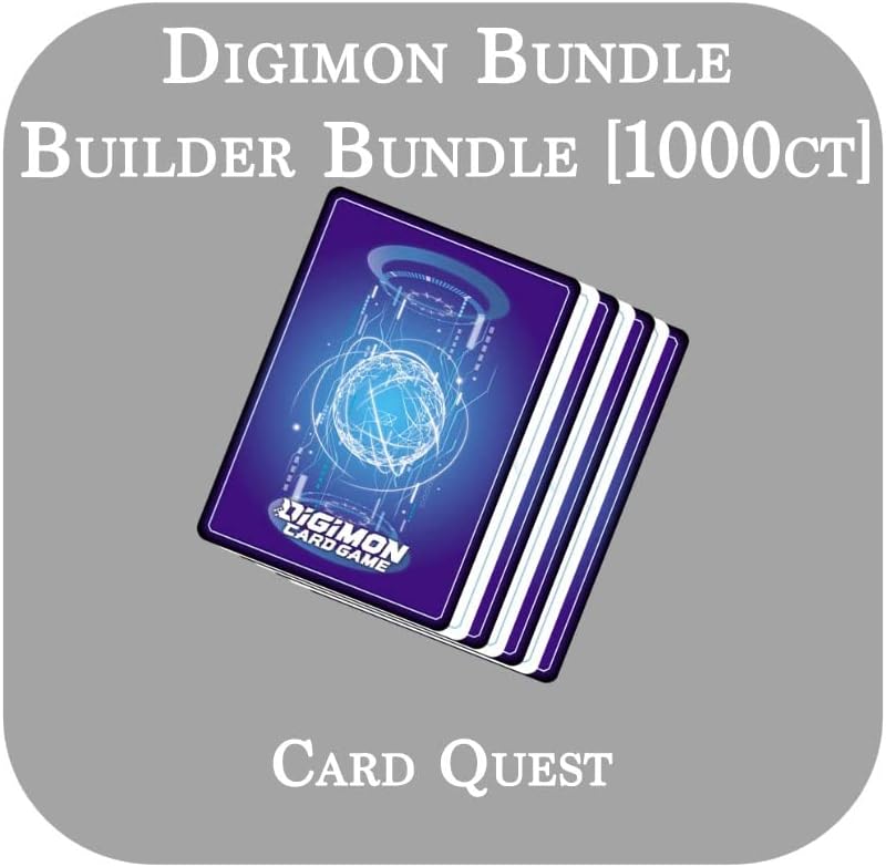 Digimon Card Game TCG - Builder Bundle Lot Pack [1000 Random Cards]