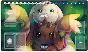 New DTCG Duel Playmat Digimon Board Terriermon Trading Card Game Mat Desk Pad + Free Bag (ZD002-033-SM)
