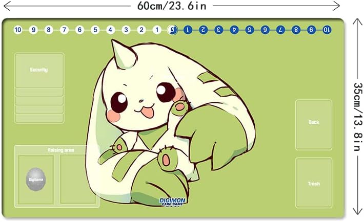 New DTCG Duel Playmat Digimon Board Terriermon Trading Card Game Mat Desk Pad + Free Bag (ZD002-033-SM)