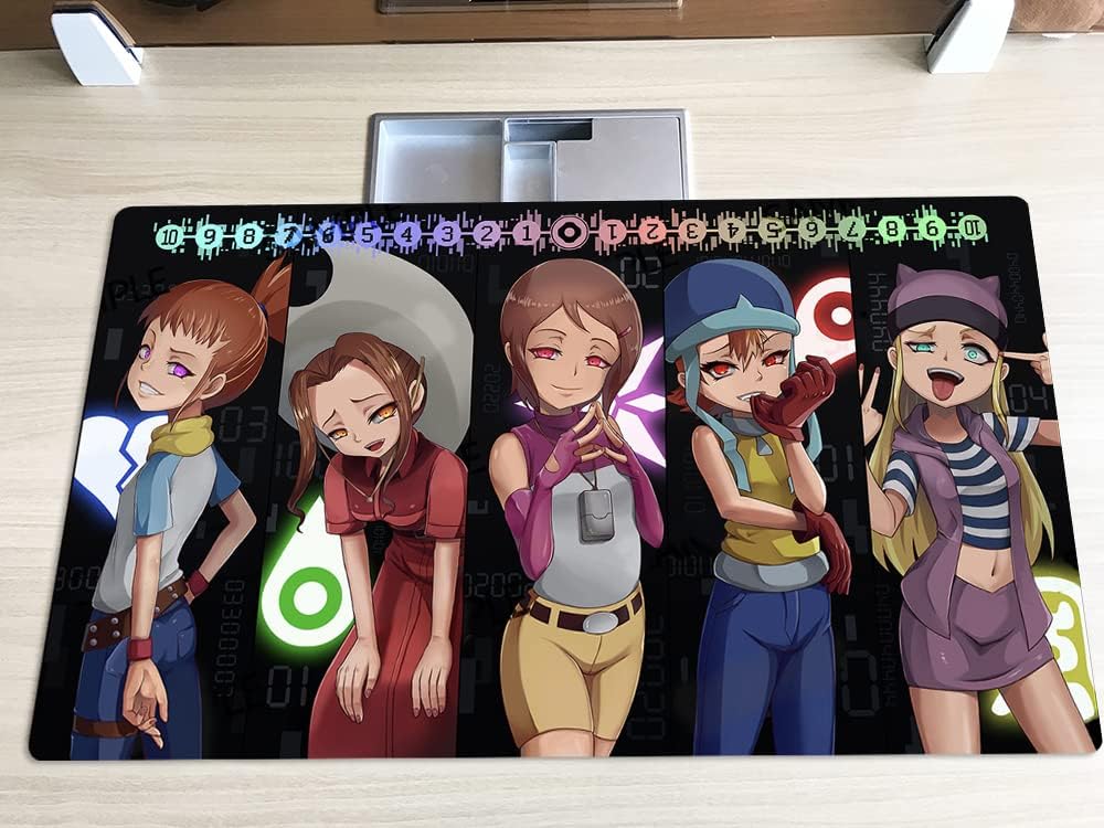 New DTCG Duel Playmat Digimon Diaboromon Trading Card Game TCG CCG Mat Pad + Free Bag (ZD002-528-K)