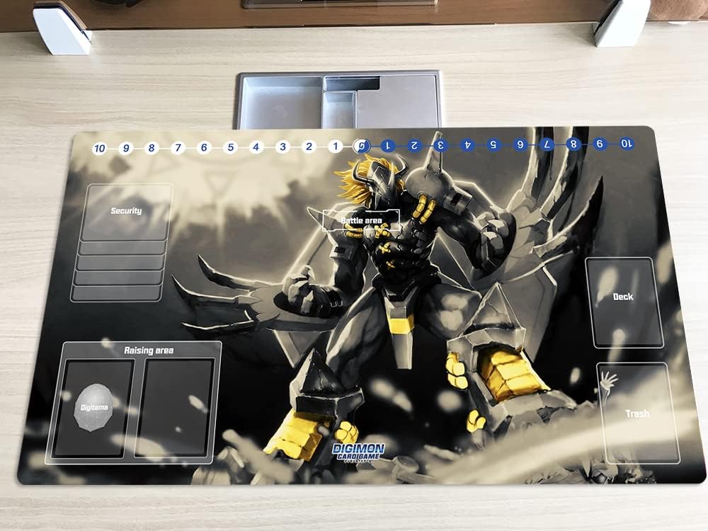 New DTCG Duel Playmat Digimon Diaboromon Trading Card Game TCG CCG Mat Pad + Free Bag (ZD002-324-SM)