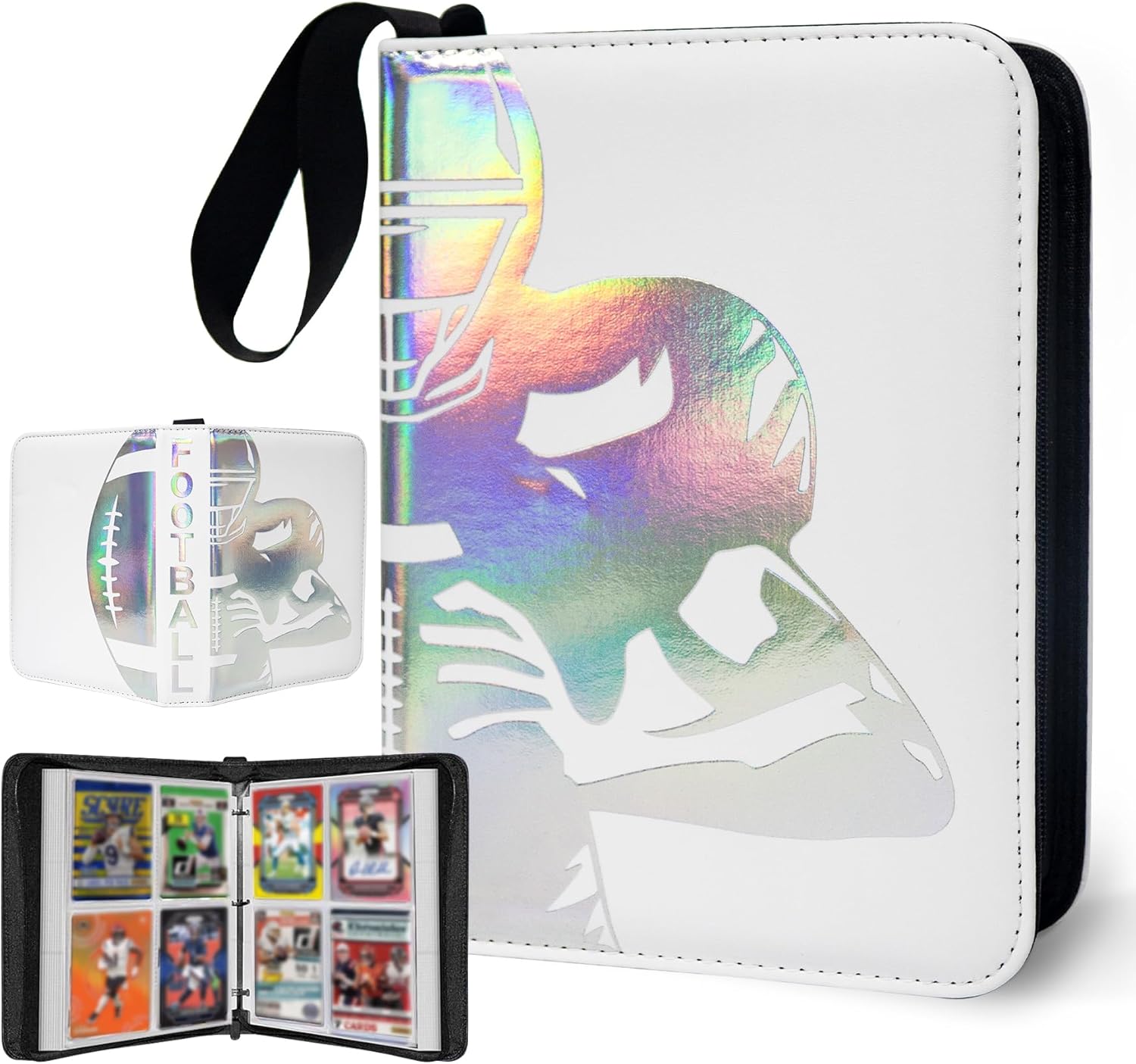 Anime Trading Card Binder for Cards,4 Pocket with 60 Sleeves up to 480 Cards,Waterproof Card Storage Bag with Removable Sleeves for Anime and TCG Cards