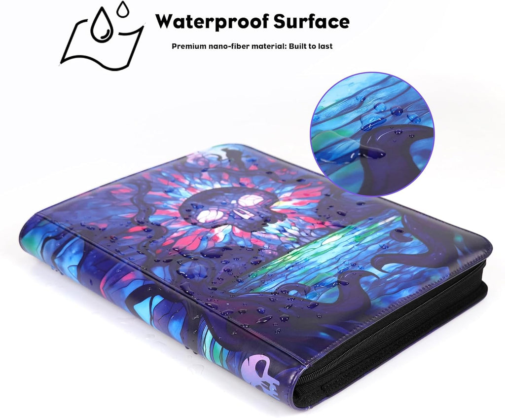 360 Pockets Card Binder, MTG Card Binder, Double Sided Card Collection Album Folder with 20 Pages, Side-Loading Card Holder for MTG, TCG, Trading Card, Sports Cards-Swamp