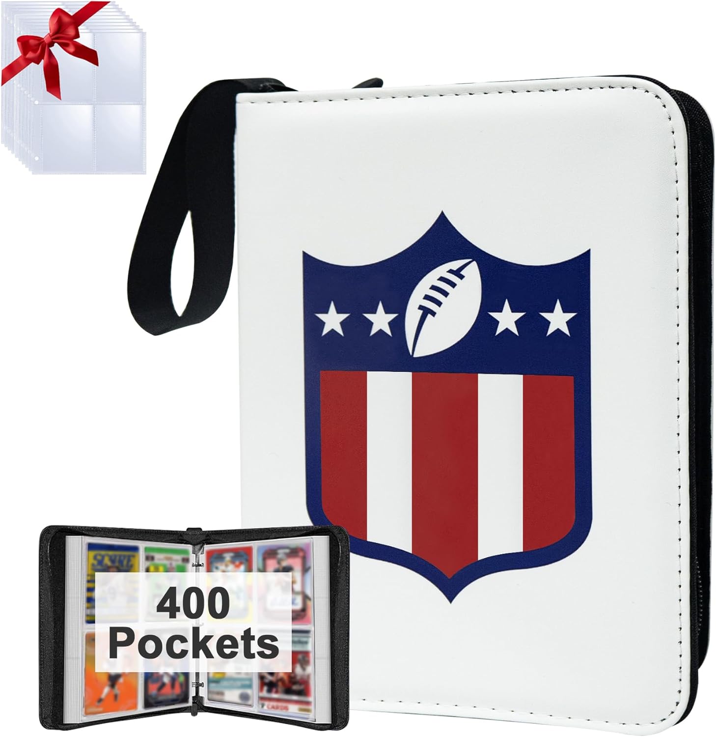 Anime Trading Card Binder for Cards,4 Pocket with 60 Sleeves up to 480 Cards,Waterproof Card Storage Bag with Removable Sleeves for Anime and TCG Cards