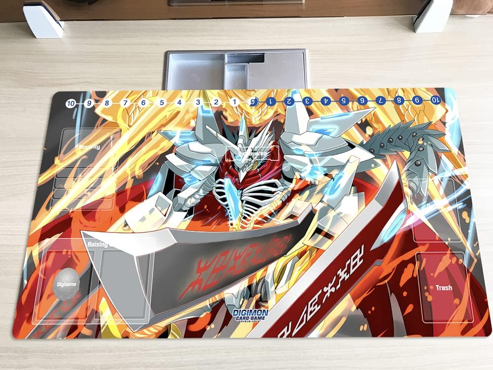 New DTCG Duel Playmat Digimon Diaboromon Trading Card Game TCG CCG Mat Pad + Free Bag (ZD002-300-SM)