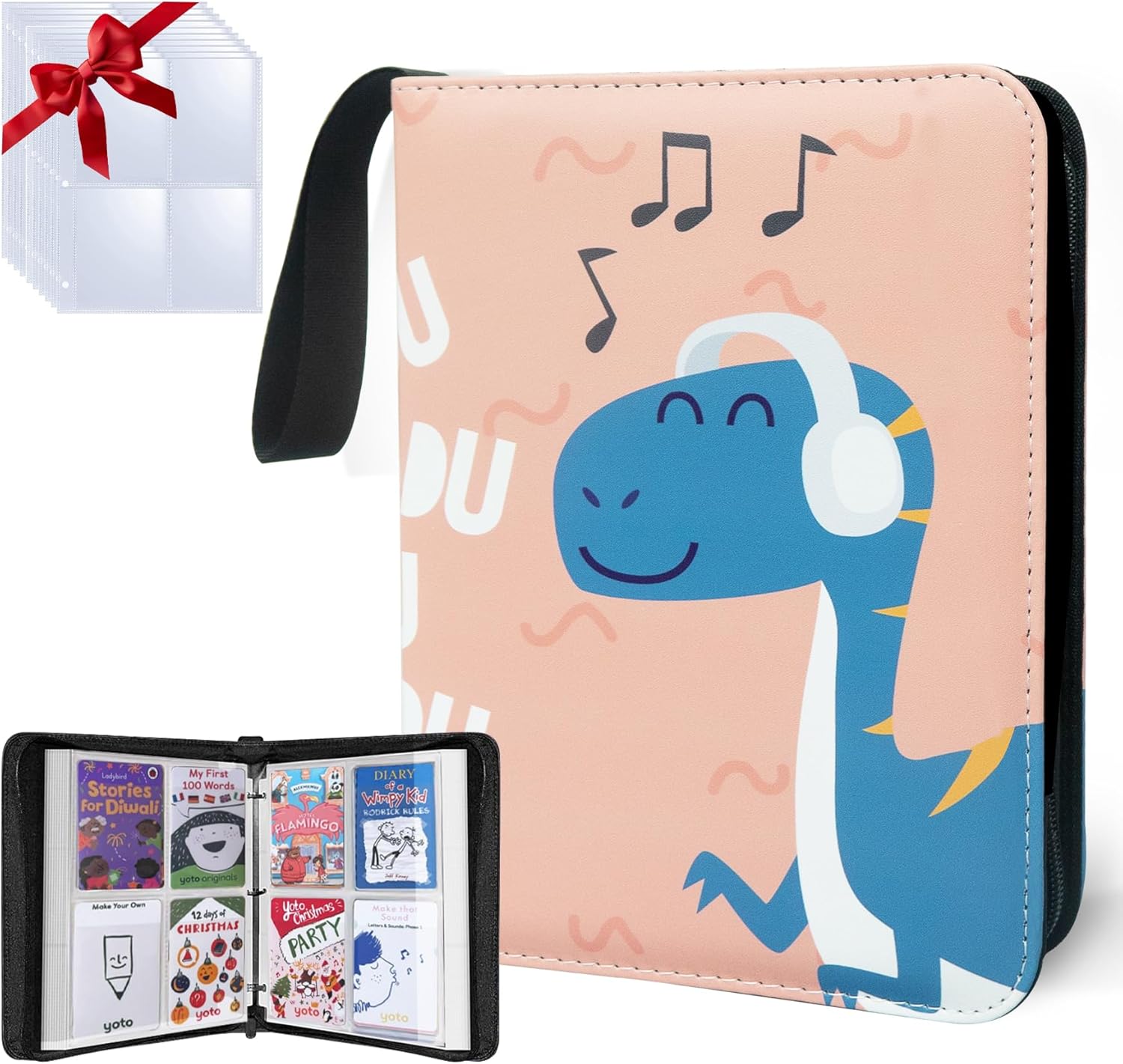 Anime Trading Card Binder for Cards,4 Pocket with 60 Sleeves up to 480 Cards,Waterproof Card Storage Bag with Removable Sleeves for Anime and TCG Cards