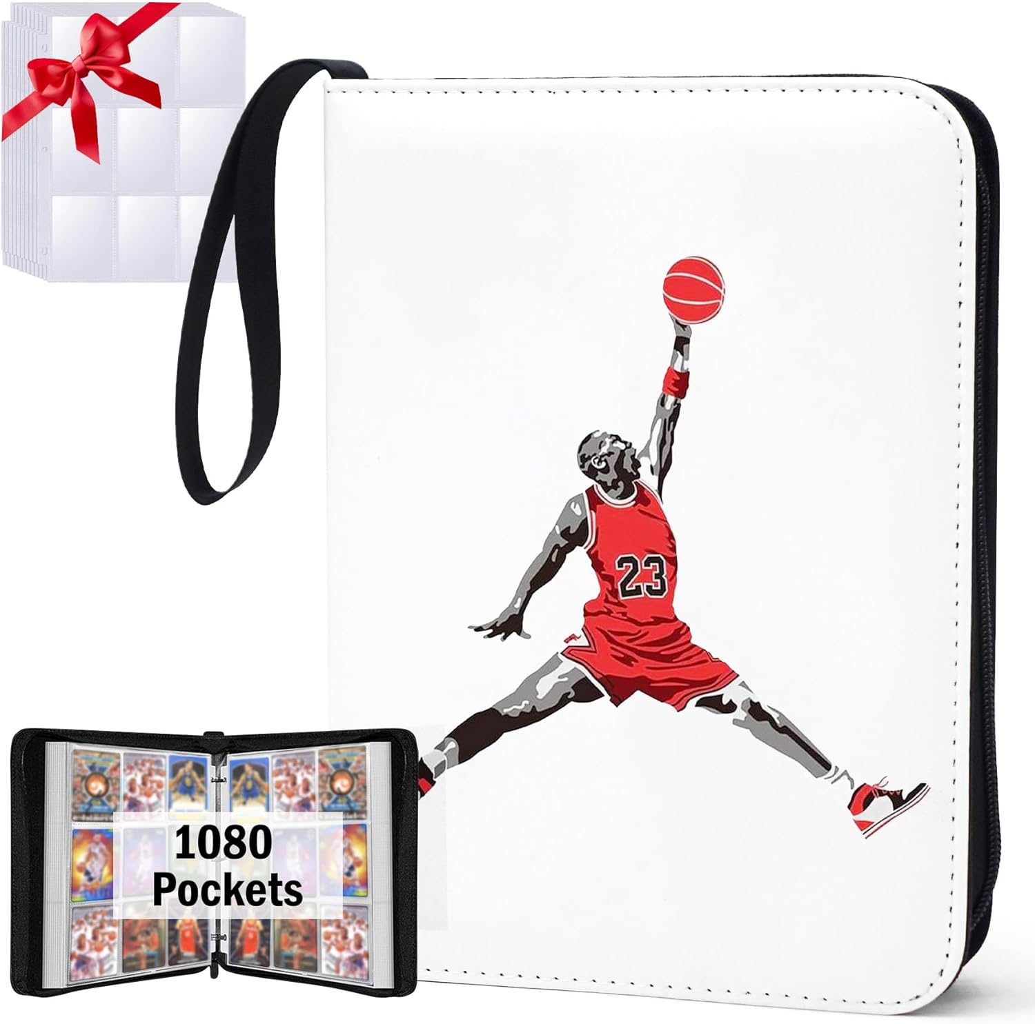 Anime Trading Card Binder for Cards,4 Pocket with 60 Sleeves up to 480 Cards,Waterproof Card Storage Bag with Removable Sleeves for Anime and TCG Cards