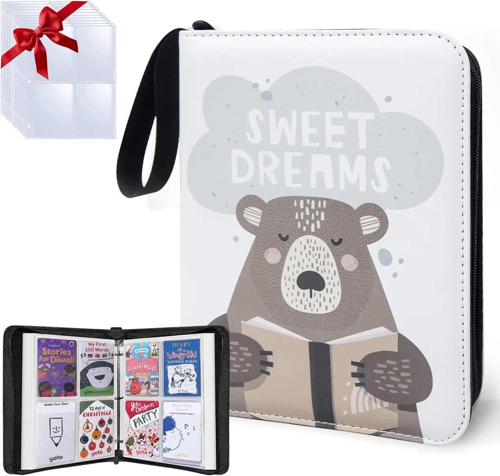 Anime Trading Card Binder for Cards,4 Pocket with 60 Sleeves up to 480 Cards,Waterproof Card Storage Bag with Removable Sleeves for Anime and TCG Cards