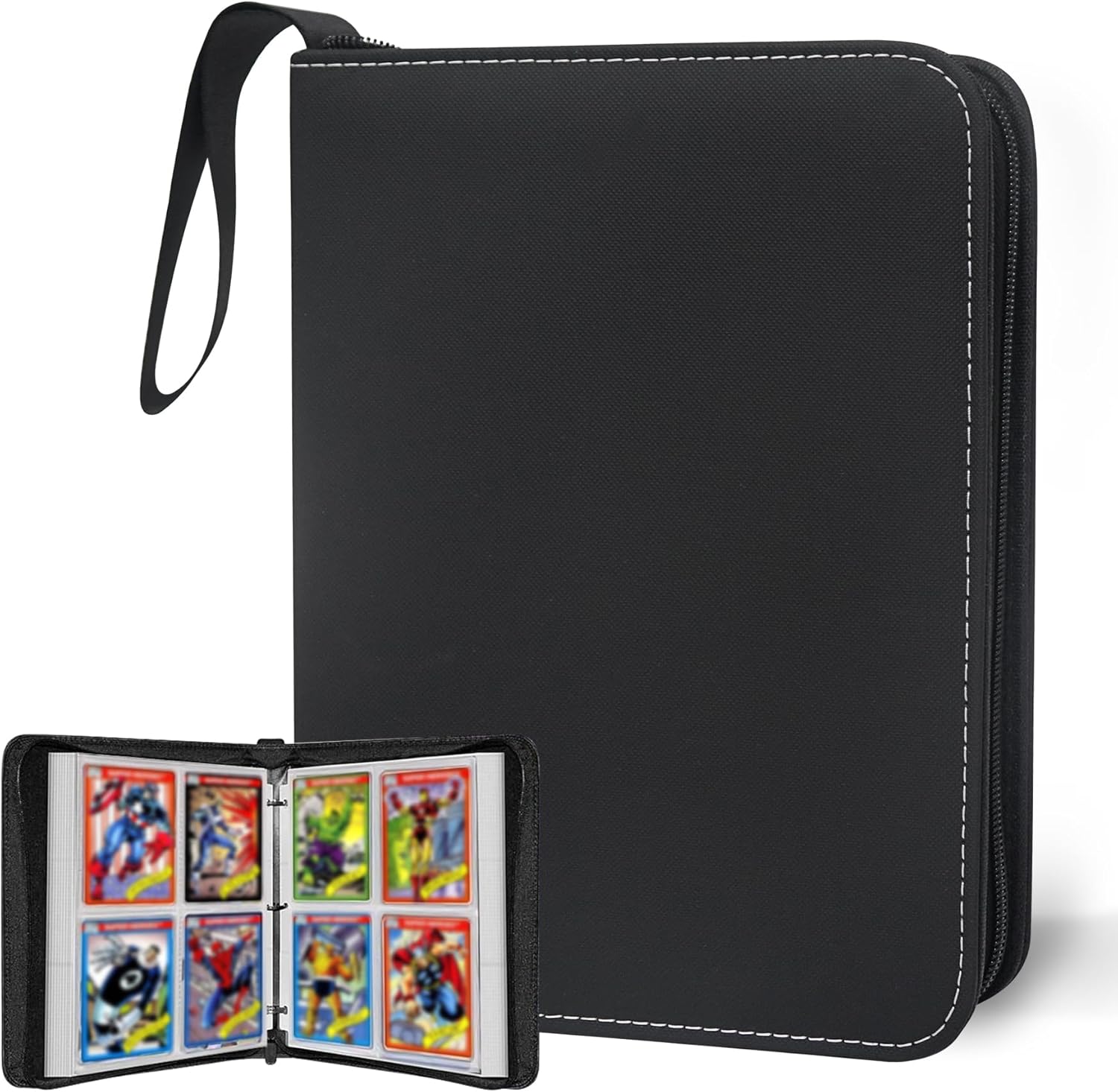 Anime Trading Card Binder for Cards,4 Pocket with 60 Sleeves up to 480 Cards,Waterproof Card Storage Bag with Removable Sleeves for Anime and TCG Cards