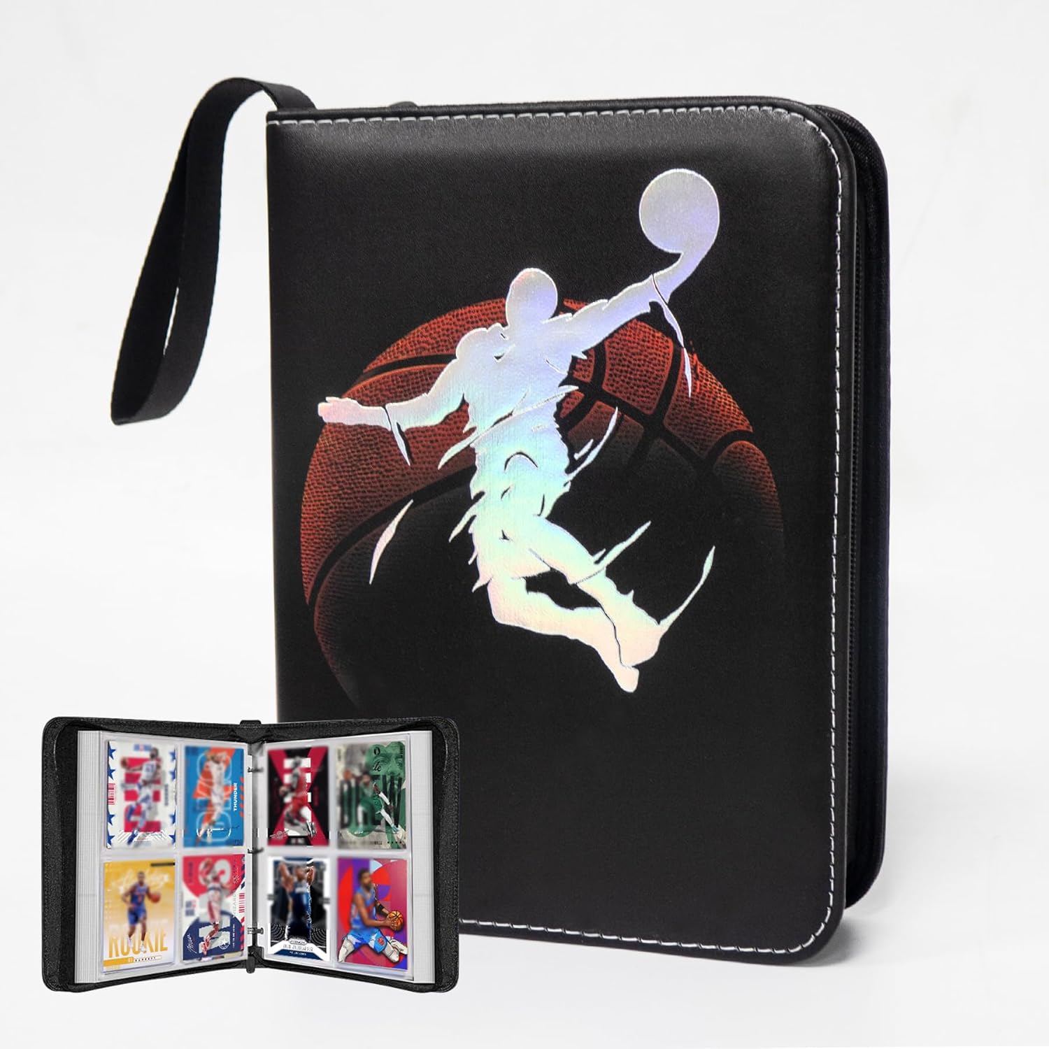 Anime Trading Card Binder for Cards,4 Pocket with 60 Sleeves up to 480 Cards,Waterproof Card Storage Bag with Removable Sleeves for Anime and TCG Cards