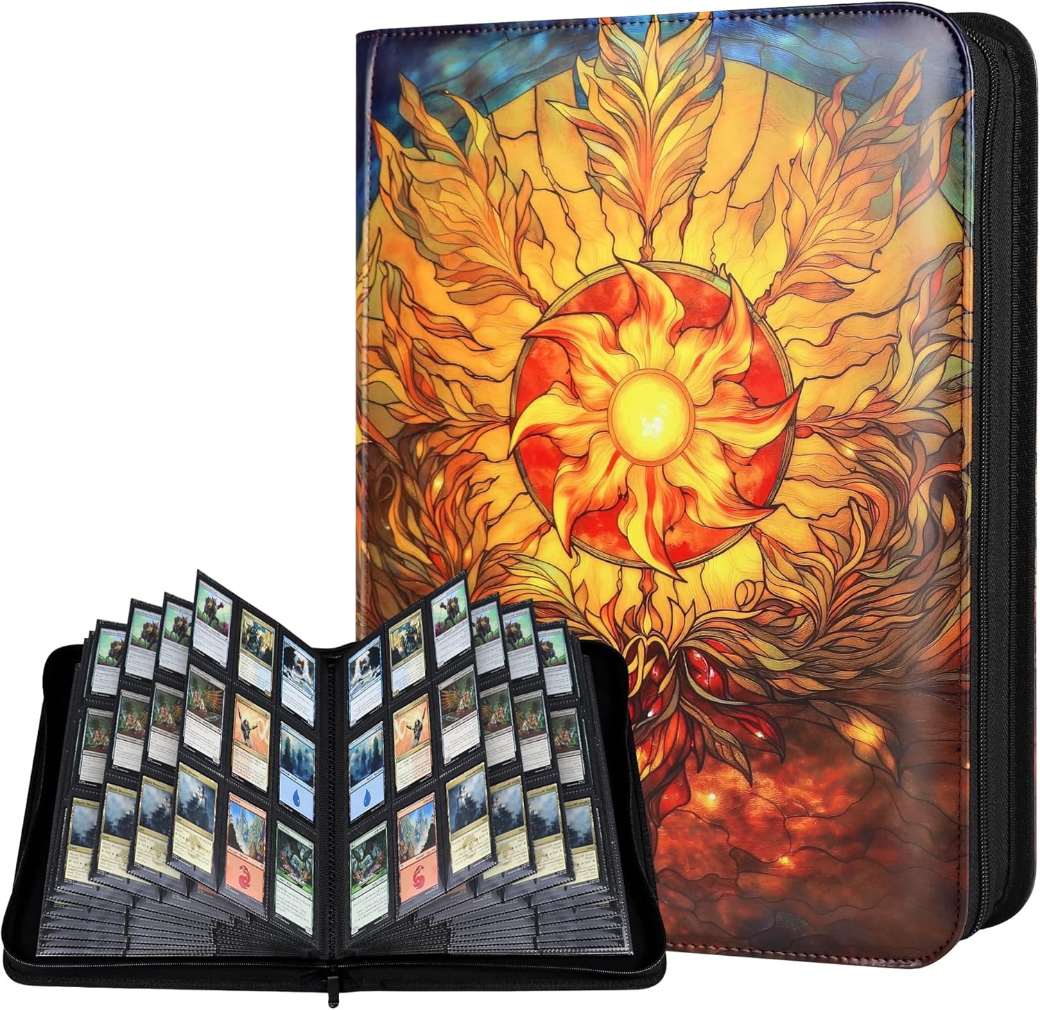 360 Pockets Card Binder, MTG Card Binder, Double Sided Card Collection Album Folder with 20 Pages, Side-Loading Card Holder for MTG, TCG, Trading Card, Sports Cards-Swamp