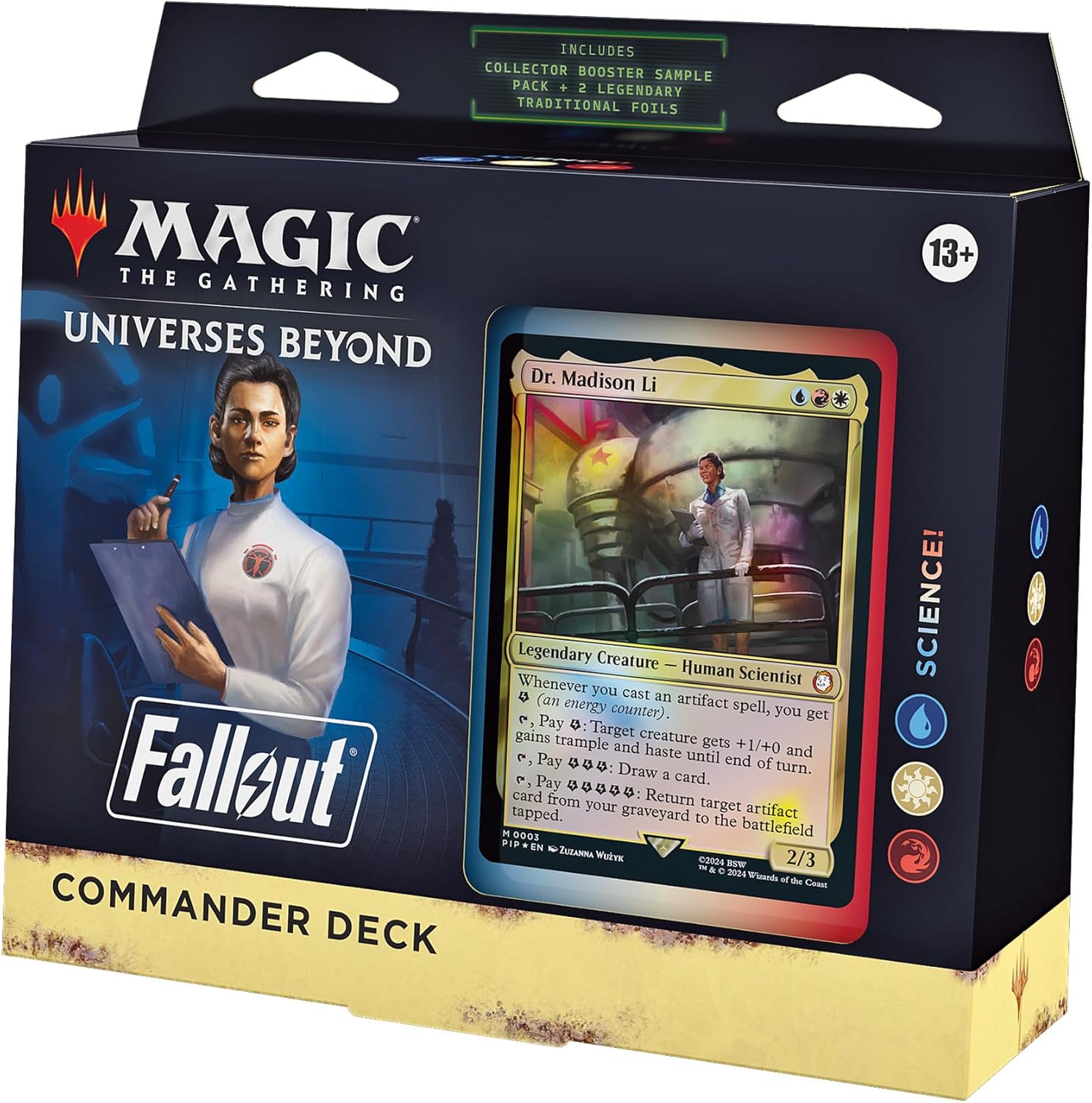 Magic: The Gathering Fallout Commander Deck - Scrappy Survivors (100-Card Deck, 2-Card Collector Booster Sample Pack + Accessories)