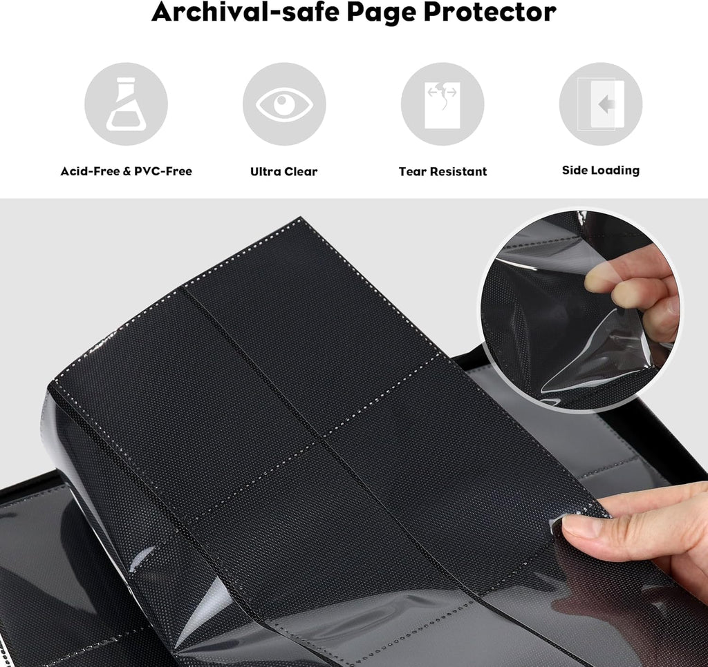 360 Pockets Card Binder, MTG Card Binder, Double Sided Card Collection Album Folder with 20 Pages, Side-Loading Card Holder for MTG, TCG, Trading Card, Sports Cards-Swamp