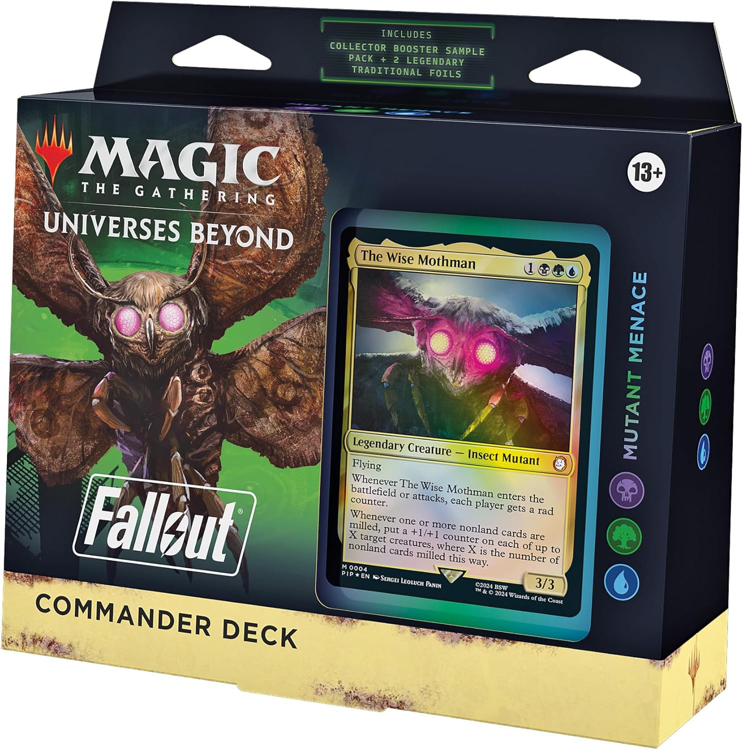 Magic: The Gathering Fallout Commander Deck - Scrappy Survivors (100-Card Deck, 2-Card Collector Booster Sample Pack + Accessories)