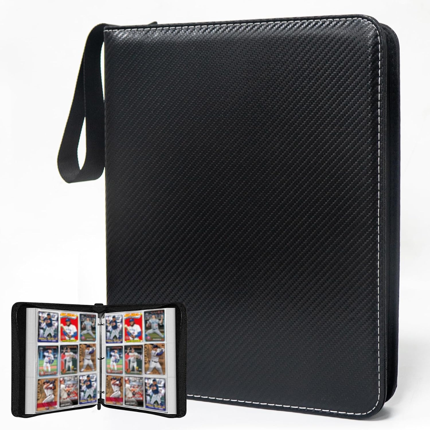 Anime Trading Card Binder for Cards,4 Pocket with 60 Sleeves up to 480 Cards,Waterproof Card Storage Bag with Removable Sleeves for Anime and TCG Cards