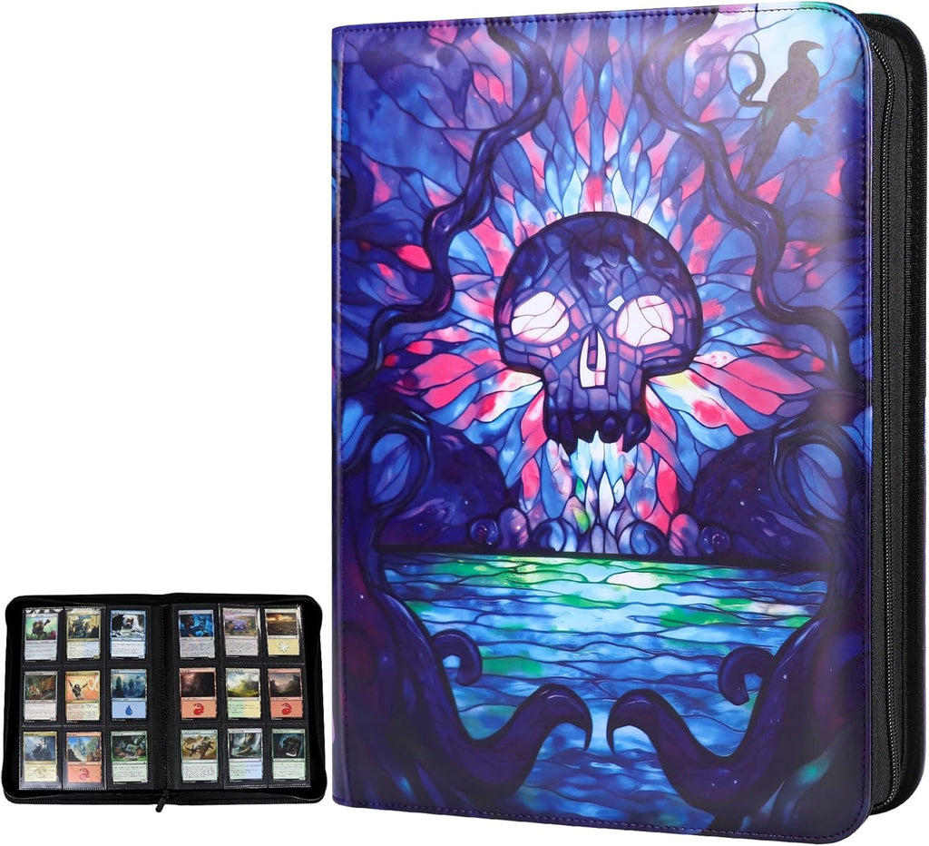 360 Pockets Card Binder, MTG Card Binder, Double Sided Card Collection Album Folder with 20 Pages, Side-Loading Card Holder for MTG, TCG, Trading Card, Sports Cards-Swamp