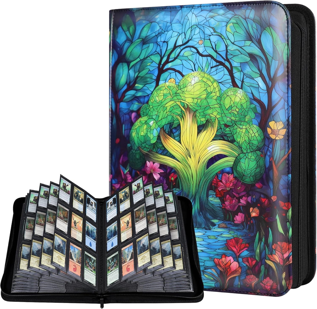360 Pockets Card Binder, MTG Card Binder, Double Sided Card Collection Album Folder with 20 Pages, Side-Loading Card Holder for MTG, TCG, Trading Card, Sports Cards-Swamp