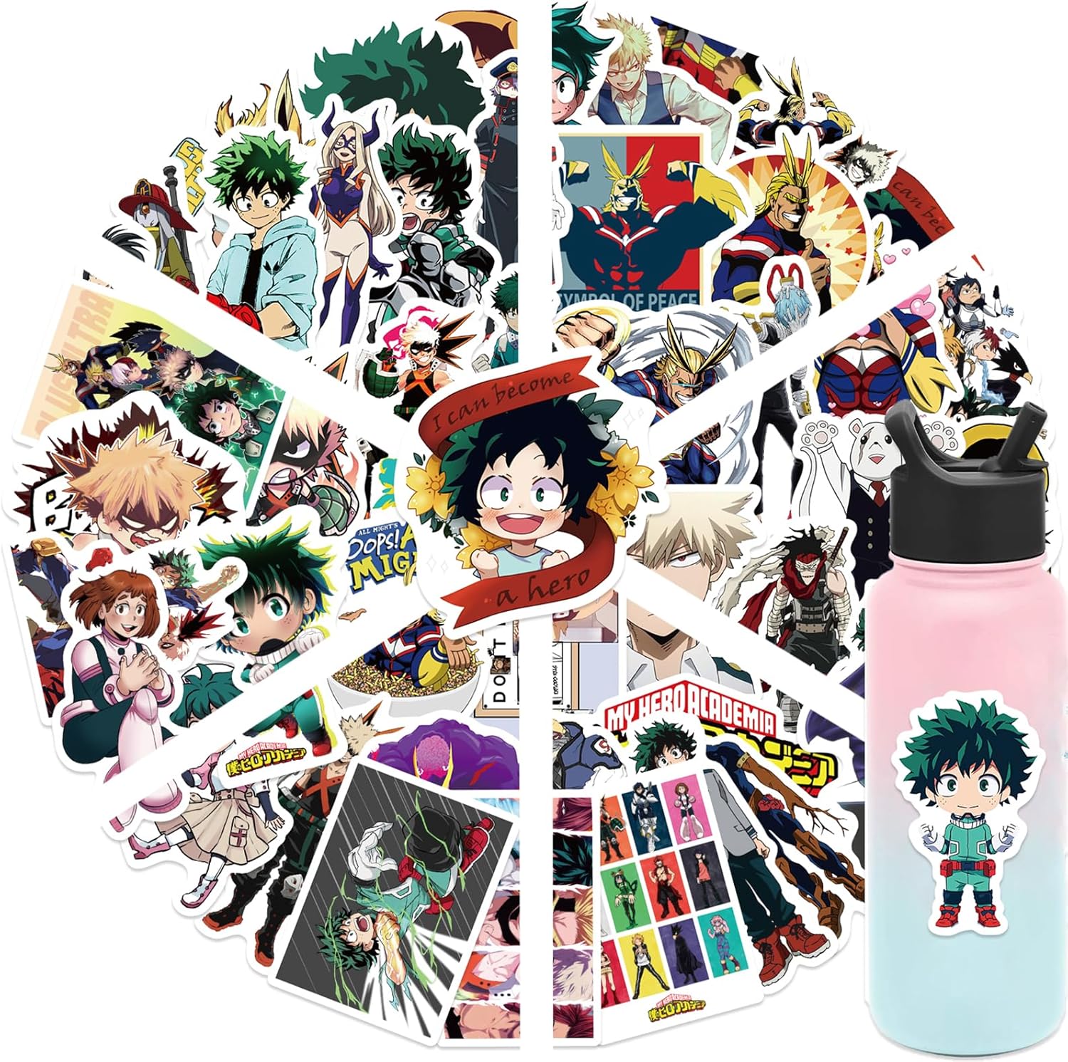 50pcs Anime Manga Dragon and Ball Stickers for Kids, Cool Waterproof Vinyl Decal for Teen Adult Boy Laptop, Travel Case, Phone, Bike, Water Bottle, Guitar, Computer, Skateboard (ball50)