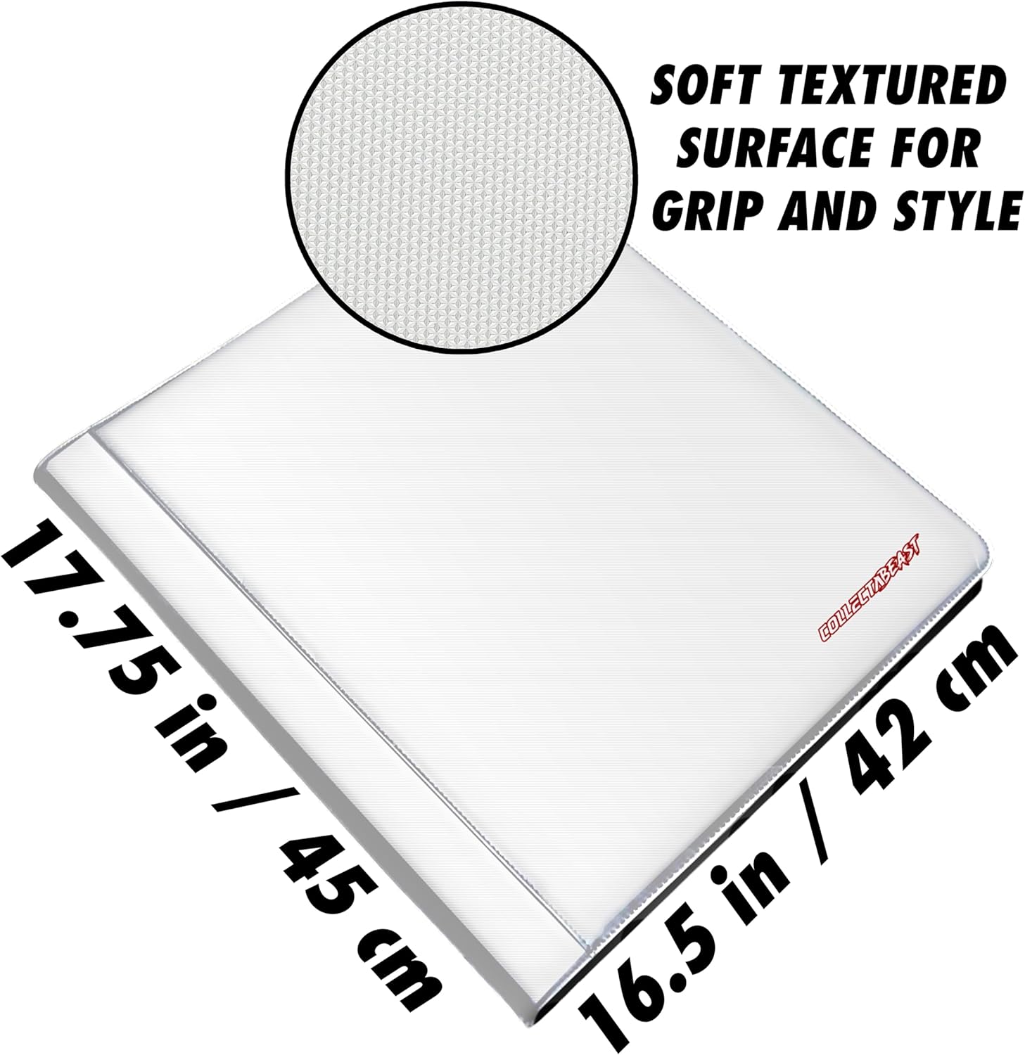 1280+ Cards 20 Pocket Card Binder Collector Card Album - Pages Compatible with Pokemon Cards, Sports Cards, Yugioh, MTG and Other TCG - Trading Card Sleeve with Side Loading Pockets (White/Red)