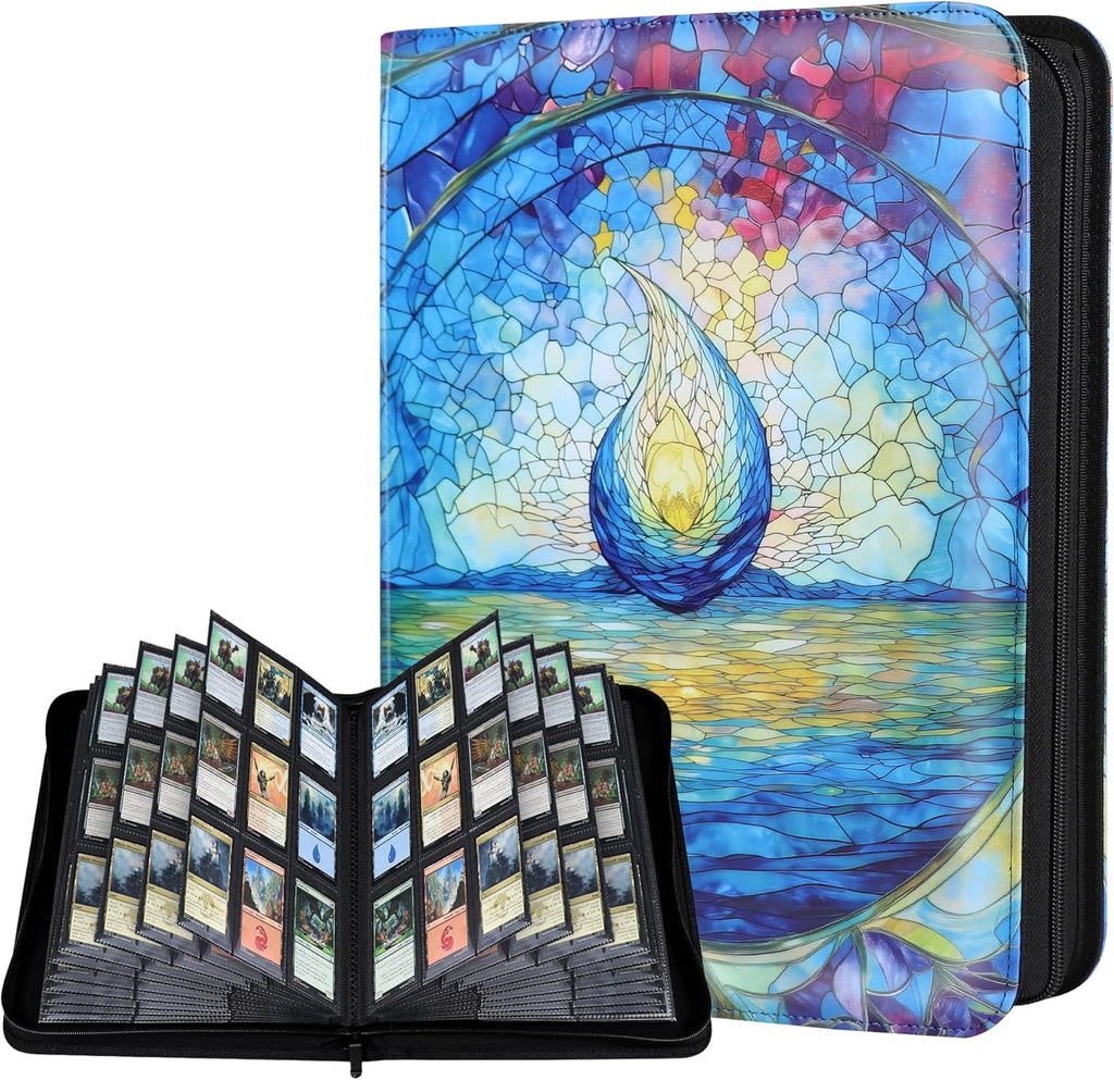 360 Pockets Card Binder, MTG Card Binder, Double Sided Card Collection Album Folder with 20 Pages, Side-Loading Card Holder for MTG, TCG, Trading Card, Sports Cards-Swamp