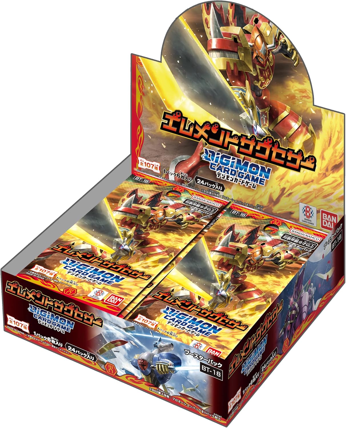 BANDAI Digimon Card Game Booster Pack, Element Successor BT-18 (Box) 24 Pack
