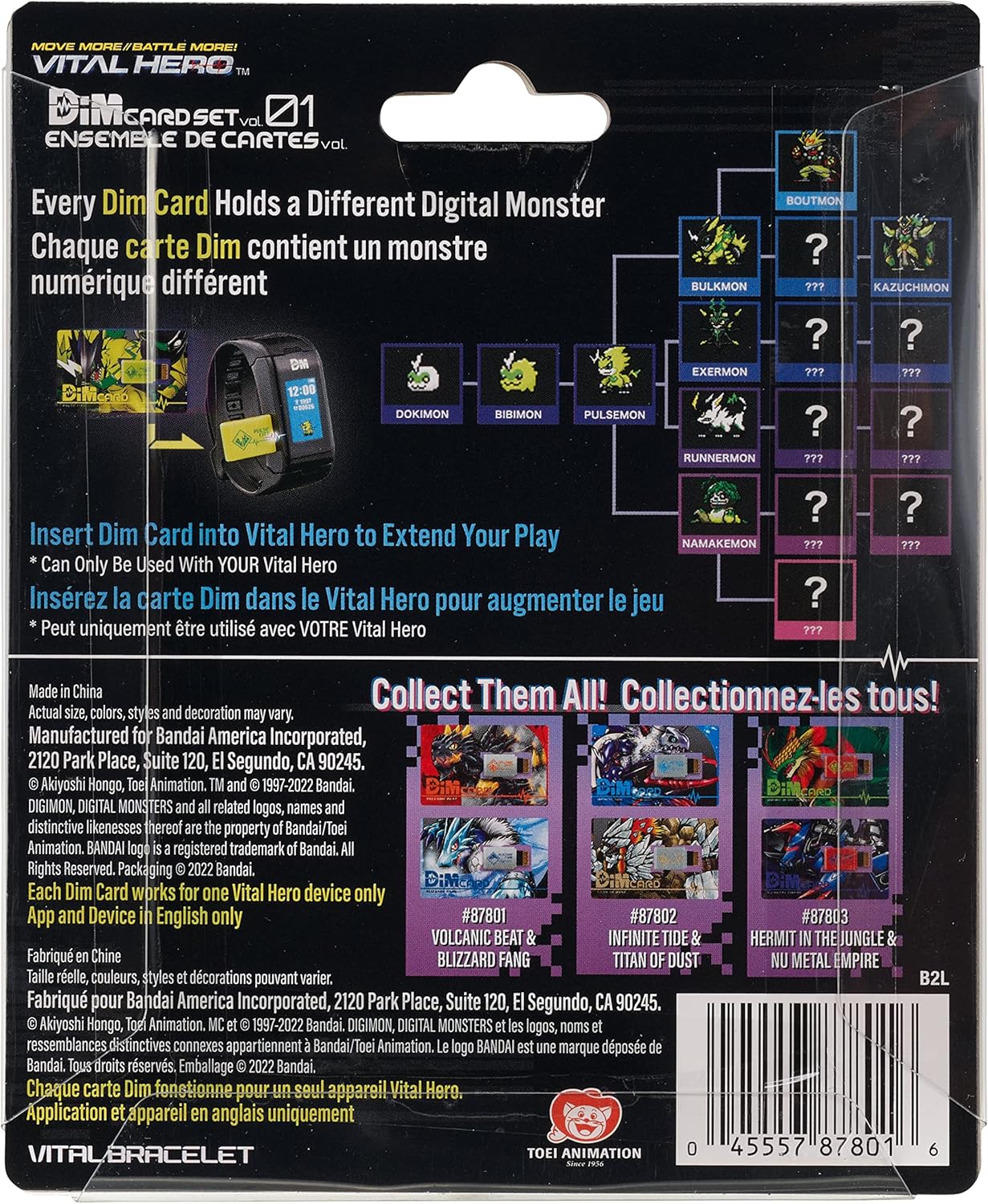 Bandai Namco - Digimon - Vital Hero DIM Card Pack (Volcanic Beat & Blizzard Fang)